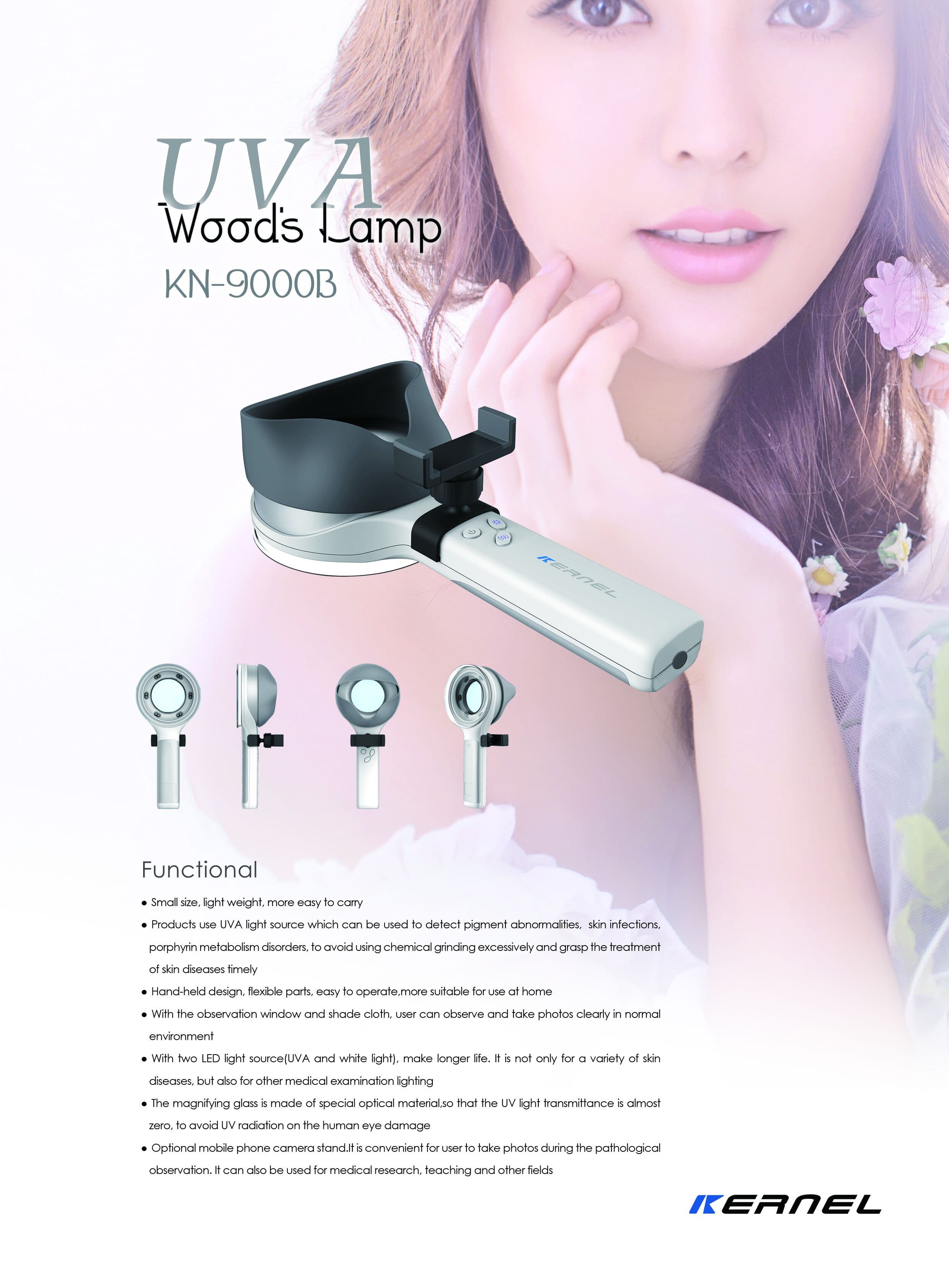 Wood lamp to diagnose the skin disease